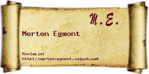 Merten Egmont névjegykártya